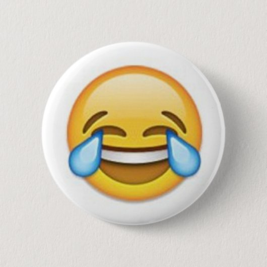 Laughing Emoji Ronde Button 5,7 Cm (Voorkant)