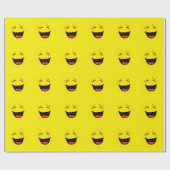 Laughing Face Funny Emoticon Gift Cadeaupapier (Vlak)