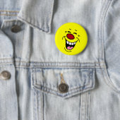 Laughing Face Grumpey Ronde Button 5,7 Cm (In situ)