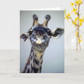 Laughing Giraffe Kaart (Gele Bloem)