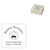 Laughing Halloween Pumpkin Address Rubberstempel (Gestempeld)
