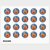 Laughing Halloween Pumpkin Ronde Sticker (Vel)
