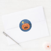Laughing Halloween Pumpkin Ronde Sticker (Envelop)