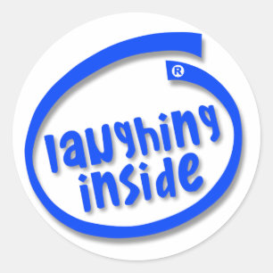 Laughing Inside Ronde Sticker