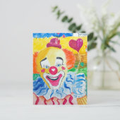 Laughing Larry la carte postale clown (Debout devant)
