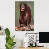 Laughing Orangutan Poster (Thuiskantoor)