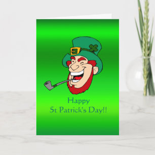 Laughing Paddy - St Patrick's Day Metallic Effect Kaart