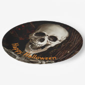 Laughing Skeleton Halloween Papieren Bordje (Gekanteld)