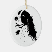 Laughing Spaniel Keramisch Ornament (Rechts)