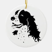 Laughing Spaniel Keramisch Ornament (Voorkant)