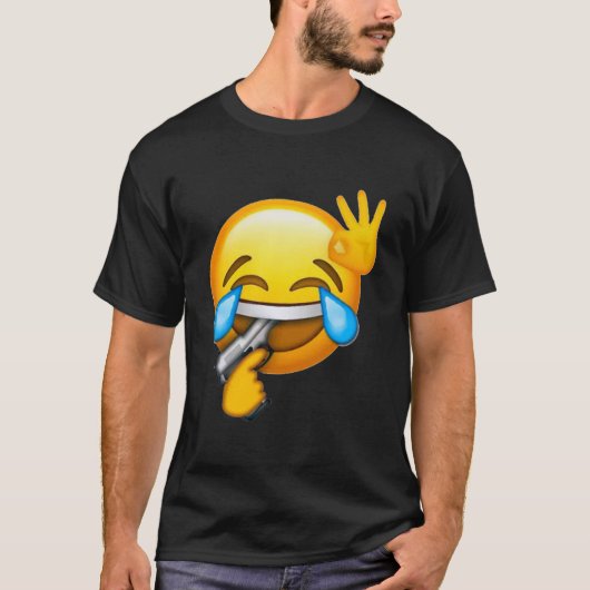 Laughing Suicide Emoji Classic T-Shirt (Voorkant)
