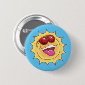 Laughing Sun Ronde Button 5,7 Cm (Voorkant /achterkant)