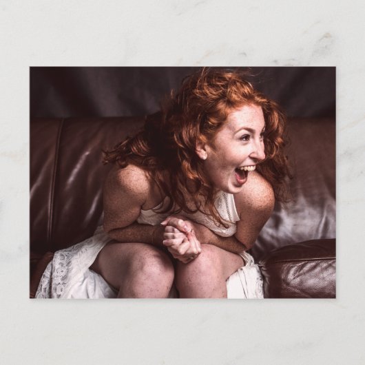Laughing Young Actress Briefkaart (Voorkant)