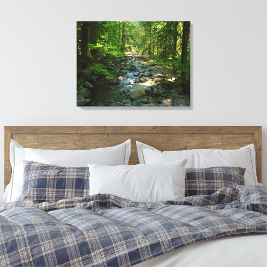 Laughingwater Creek in Mount Rainier National Park Canvas Afdruk (Insitu (Slaapkamer))