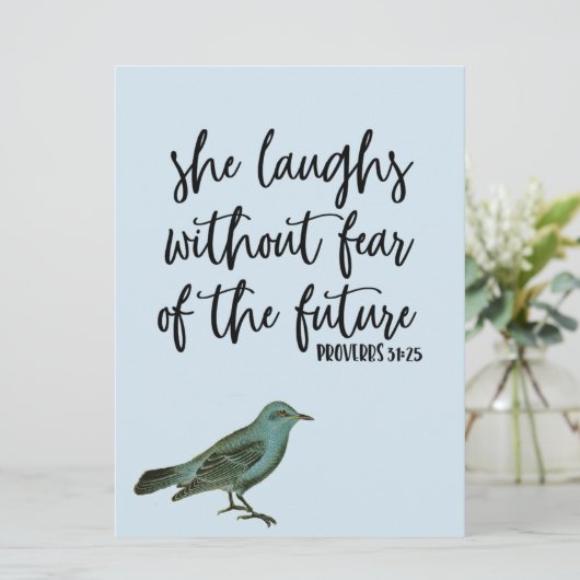 Laughs without Fear Proverbs Wenskaart (Staand voorkant)