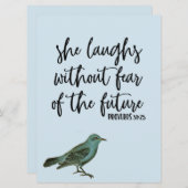 Laughs without Fear Proverbs Wenskaart (Voorkant / Achterkant)