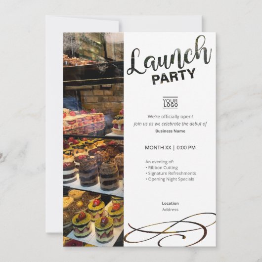 Launch Party Invitation Template Kaart (Voorkant)