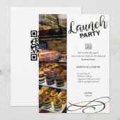 Launch Party Invitation Template Kaart (Voorkant / Achterkant)
