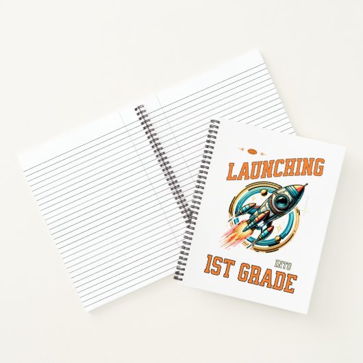 Launching into 1st Grade -Back to School Notitieboek (Binnen)