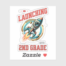Launching into 2nd Grade -Back to School  Sticker