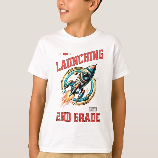 Launching into 2nd Grade -Back to School T-shirt (Voorkant)