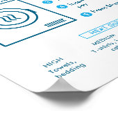 Laundromat Tumble Dryer Instructions Sign Poster (Coin)