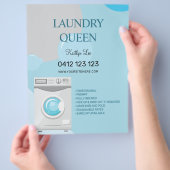 Laundromat wasprogramma flyer (Hand)
