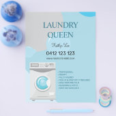 Laundromat wasprogramma flyer (Enkel)