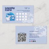 Laundry Modern QR Code Loyalty Kaart (Voorkant / Achterkant)