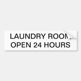 LAUNDRY ROOM 24 UUR KLAAR BUMPERSTICKER