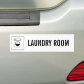 LAUNDRY ROOM BUMPERSTICKER (Op auto)