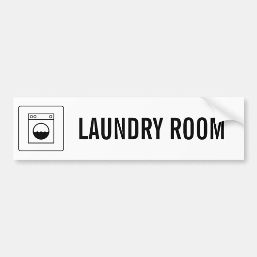 LAUNDRY ROOM BUMPERSTICKER (Voorkant)
