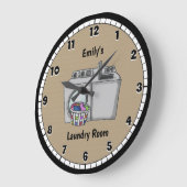 Laundry Room Round Clock Grote Klok (Hoek)