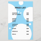 Laundry service dry cleaner laundromat business flyer (Achterkant)