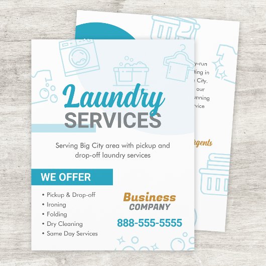 Laundry Services Flyer Sjabloon