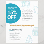 Laundry Services Flyer Sjabloon (Achterkant)