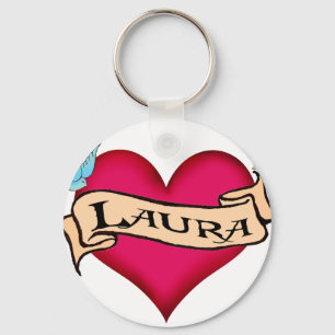Laura - Aangepast Tattoo T-shirts en cadeautjes Sleutelhanger