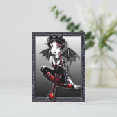 Laura Bat Winged Biker Fae Briefkaart (Staand voorkant)