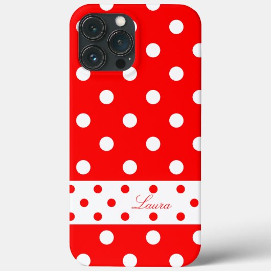 Laura - Cute Polka dots met Jouw naam - Case-Mate iPhone Case (Achterkant)