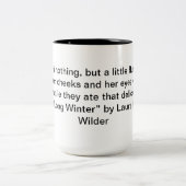Laura Ingalls Wilder Citation Mug "The Long Winter (Centre)