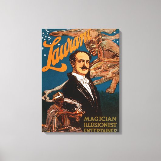 Laurant Magicus, illusionist, entertainer Magic Canvas Afdruk (Voorkant)