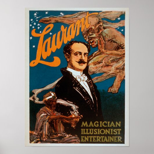 Laurant Magicus, illusionist, entertainer Magic Poster (Voorkant)