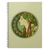 Laurel, Alphonse Mucha Art Nouveau Notitieboek (Voorkant)