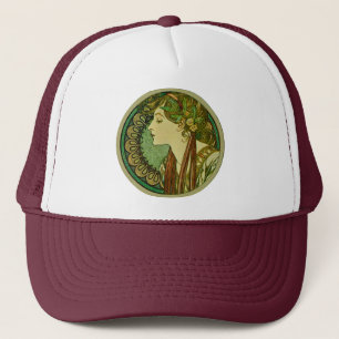 Laurel, Alphonse Mucha  Art Nouveau Trucker Pet