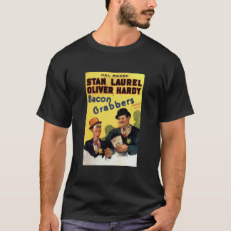 Laurel and Hardy. Bacon Grabbers. Movie Poster. Cl T-shirt