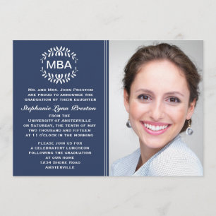 Laurel Branches Photo Graduation Invitation / Anno