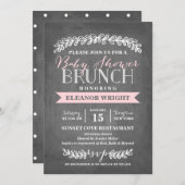 Laurel Brunch | Invitation baby shower (Devant / Derrière)