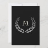 Laurel Crest Monogram Classic College Graduation Kaart (Achterkant)