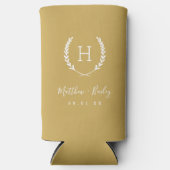 Laurel Crest Wedding Monogram | Mosterd (Voorkant)
