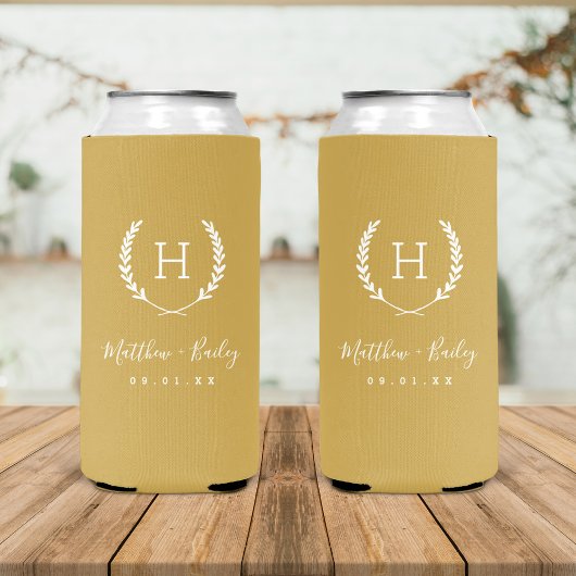 Laurel Crest Wedding Monogram | Mosterd